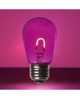 CL75735 E26 Base S14 Purple Glass LED Filament Bulbs PACK OF 5